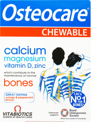 OSTEOCARE Calcium Magnesium Vitamin D Zinc košļājamās tabletes, 30 gab.