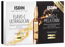 ISDIN Isdinceutics Flavo-C Melatonin + Ultraglican ampulas, 20 gab.