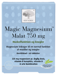 NEW NORDIC Magic Magnesium Malat tabletes, 60 gab.