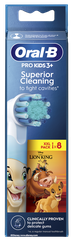 ORAL-B Lion King Brush Kids 3+ elektriskās zobu birstes uzgaļi, 8 gab.