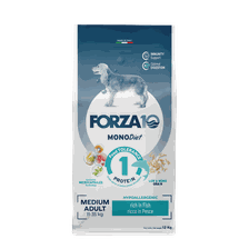 FORZA10 MonoDiet Medium Adult, su žuvimi, šunims sausas pašaras, 12 kg
