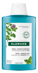 KLORANE su vandeninės mėtos ekstraktu,  šampūnas, 200 ml