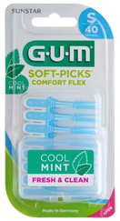 GUM Soft-Pick Comfort Flex, Small Mint zobstarpu birstīte, 40 gab.