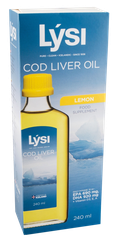LYSI Cod Liver Oil Lemon šķidrums, 240 ml