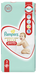 PAMPERS Premium Care 3 (6-11 kg) autiņbiksītes, 48 gab.