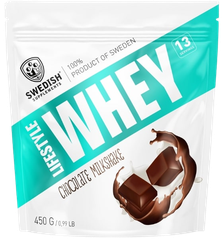 SWEDISH SUPPLEMENTS Lifestyle Whey Chocolate Milkshake pulveris, 450 g