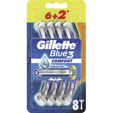 GILLETTE Blue 3 vienreizlietojamie skuvekļi, 8 gab.