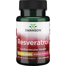 SWANSON Resveratrolis 250 Mg, širdies ir kraujagyslių sistemos funkcijai palaikyti, kapsulės, 30 vnt.