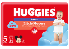 HUGGIES Pants D Jumbo Pack S5 pull-up for boys, 12-17kg biksītes, 34 gab.