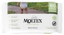 MOLTEX Eco Pure & Nature mitrās salvetes, 60 gab.