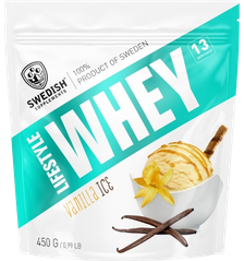 SWEDISH SUPPLEMENTS Lifestyle Whey Vanilla Ice pulveris, 450 g