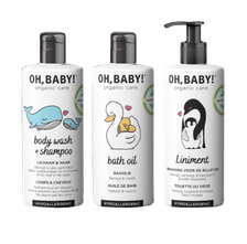 OH, BABY! Mini (Bath oil + Body Wash / Shampoo + Liniment) dāvanu komplekts, 1 gab.