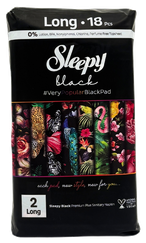 SLEEPY Black Long higiēniskās paketes, 18 gab.