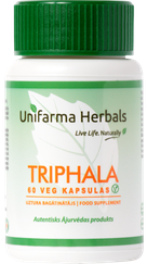 UNIFARMA HERBALS Triphala kapsulas, 60 gab.