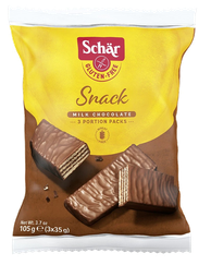 SCHAR  Snack bezglutēna vafeles šokolādē, 105 g