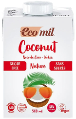 ECOMIL Bio Coconut Milk, Sugar-Free dzēriens, 500 ml
