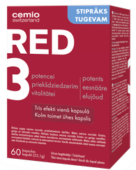 CEMIO Red 3 Stronger kapsulės, 60 vnt.