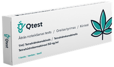 QTEST Marihuānas (THC) ātrais tests, 1 gab.