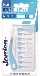 JORDAN Brush Between M (0.6 mm) zobstarpu birstīte, 10 gab.