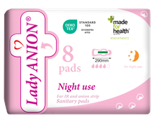 LADY ANION Night Use higiēniskās paketes, 8 gab.