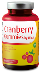 URINAL Cranberry Gummies pastilas, 60 gab.