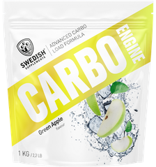 SWEDISH SUPPLEMENTS Carbo Engine Green Apple pulveris, 1000 g