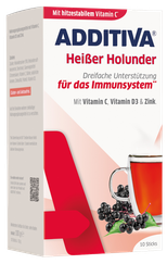 ADDITIVA plūškoks + vitamin C + zink + vitamin D3 paciņas, 10 gab.