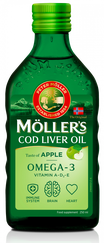 MOLLERS Zivju Eļļa Ar Ābolu Garšu zivju eļļa, 250 ml