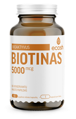 ECOSH bioaktyvus Biotinas 5000 µg kapsulės, 90 vnt.