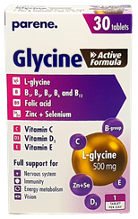 PARENE Glycine Active Formula tabletes, 30 gab.