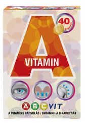 ABC VIT A Vitamin kapsulas, 40 gab.