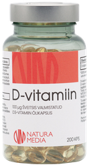 VITAMĪNS D3 100 mkg 4000 IU kapsulas, 200 gab.