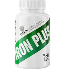 SWEDISH SUPPLEMENTS Iron Plus kapsulas, 60 gab.