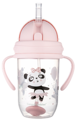 CANPOL BABIES Exotic Animals, 6m+, pink mācību krūzīte, 270 ml