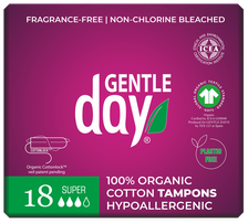 GENTLE DAY Super Organic Cotton tamponi, 18 gab.