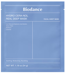 BIODANCE  Hydro Cera-Nol Real Deep Hidrogela auduma sejas maska, 1 gab.
