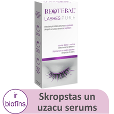 BEOTEBAL Lashes Pure Ar Peptīdiem skropstu un uzacu serums, 3 ml