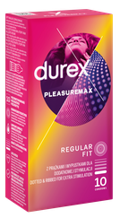 DUREX Pleasuremax prezervatīvi, 10 gab.