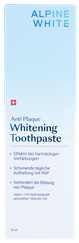 ALPINE WHITE Whitening Anti Plaque, dantis balinanti dantų pasta, 75 ml