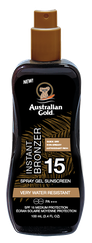 AUSTRALIAN GOLD SPF15 Spray Gel With Bronzer saules aizsargsprejs, 100 ml