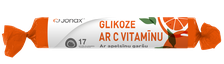 JONAX Glikoze Ar C Vitamīnu (Apelsīnu) košļājamās tabletes, 17 gab.