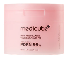 MEDICUBE PDRN Pink Collagen Toning Gel Toner diski sejai, 120 ml