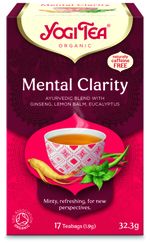 YOGI TEA Mental Clarity Organic Bio tēja maisiņos, 17 gab.