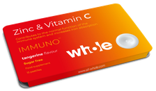 WHOLE Zinc & Vitamin C pastilas, 15 gab.