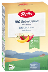 TOPFER Banānu Rīsu no 5 mēn. biezputra, 175 g