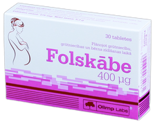 OLIMP LABS Folskābe 400 µg tabletes, 30 gab.