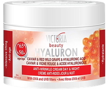 VICTORIA BEAUTY Hyaluron Anti-Wrinkle With Caviarm, Red Grape Extracts sejas krēms, 50 ml