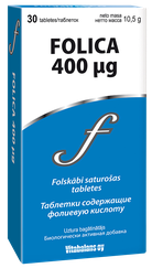 VITABALANS Folica 400 µg tabletes, 30 gab.