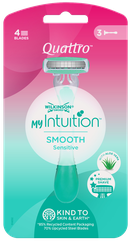 WILKINSON SWORD Quattro For Women Sensitive Comfort vienreizlietojamie skuvekļi, 3 gab.