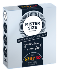MISTER SIZE 3 izmēri 53-57-60 prezervatīvi, 3 gab.
